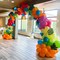 Tropical Balloons Kit, 60 PCS 12Inch Hawaiian Balloons Hot Pink Orange Teal Green Metallic Gold Colorful Balloon for Baby Shower Summer Birthday Tropical Aloha Luau Pool Party Decorations